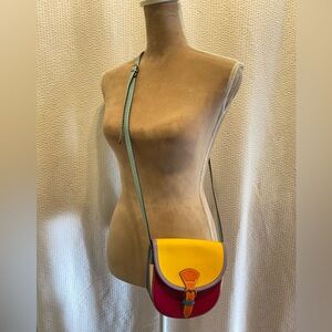 Colorful Women's Italian Leather Crossbody Bag